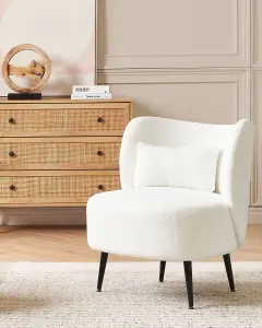 Beliani Retro Armchair OTSBY Boucle Cream