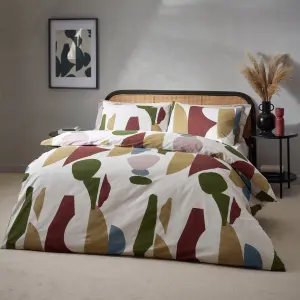 Hoem Meta Abstract Geometric Cotton Rich Duvet Cover Set