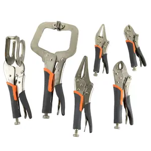 16pc Vice Grip Locking Wrench Plier Mole Grip Round Nose Welding Clamp