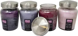 Scented Candles In Wax Filled Glass Jars Keep Your Home Fragranced, Aromatherapy Asian Poppy