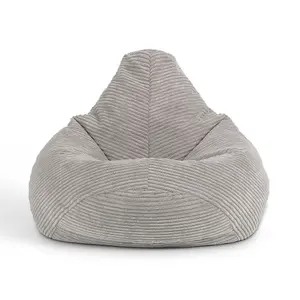 icon Kids Dalton Corduroy Bean Bag Chair Grey Childrens Bean Bags