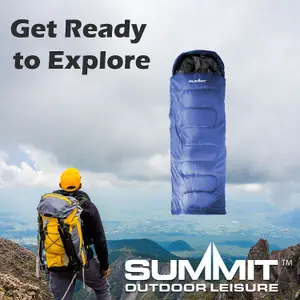 Cowl Sleeping Bag Single Stylish, Warm, Easy To Pack Camp Bag  Blue Cowl