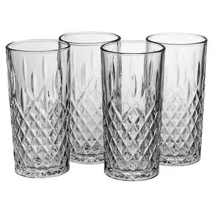 Queensway Home & Dining 356ml 4 Pcs Drinking Highball Tumblers Glasses Set