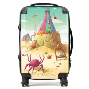 Crab On A Beach Holiday Suitcase - Cabin