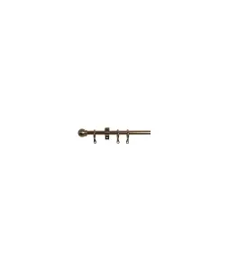 10 - 13mm   Metal Ball Curtain Pole Set - Antique Brass