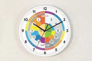 Walplus Tell the time Children Clock - 25 cm / 9.8 in