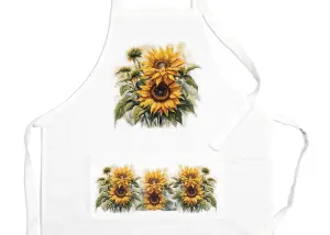 Purely Home  Garden Flowers Sunflowers Apron - Floral Gifts for Her - Cooking & Baking