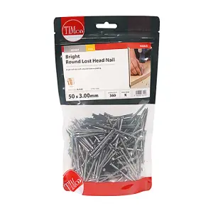 TIMCO Round Lost Head Nails Bright - 50 x 3.00