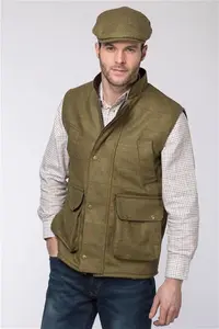 Rydale Men's Tweed Gilet - Derby Tweed - Mid Check 2XL