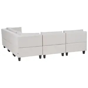 Corner Sofa UNSTAD Light Beige Fabric Left Hand