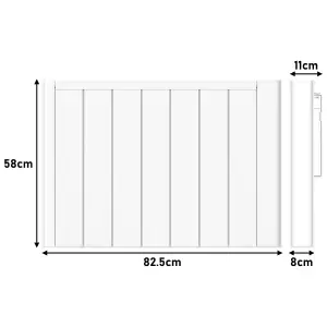 MYLEK Ceramic Panel Heater Radiator Electric with WIFI Smart APP, Programmable Digital Timer