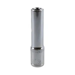 7/32" Deep SAE Socket 1/4" Drive 48mm Length 6 Point Chrome Vanadium Steel