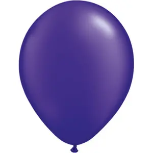 Qualatex 11 Inch Round Plain Latex Balloons (100 Pack) Pearl Quartz Purple (One Size)