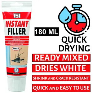 All Purpose Instant Filler Tube Tile Grout Powder Ready Wood Plaster Crak 180ml