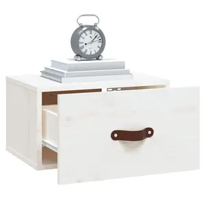 Berkfield Wall-mounted Bedside Cabinet White 40x29.5x22 cm