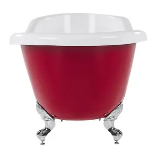 Freestanding Bath 1700 x 760 mm Red CAYMAN