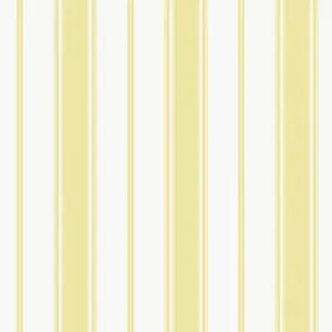 Galerie Smart Stripes 3 Yellow/White Heritage Stripe Wallpaper Roll