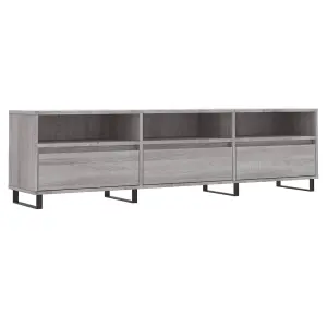 Berkfield TV Cabinet Grey Sonoma 150x30x44.5 cm Engineered Wood