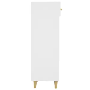 Berkfield Shoe Cabinet White 30x35x105 cm Engineered Wood