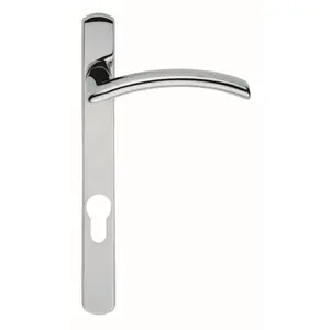 Christeen Verde Lever On Narrowplate - Left Hand Euro Profile 92Mm C/C (Set of 2) Polished Chrome / Left