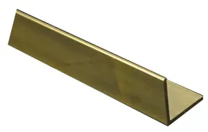 Brass Equal L-shaped Channel, (L)1m (W)8mm (D)8mm (T)0.8mm