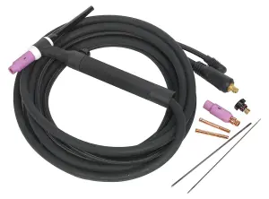 Sealey Inverter TIG Welding Torch With Dinse Connectors 16mm² Black TIG10S