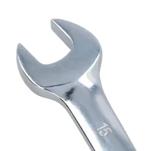 15mm Reversible Cranked Offset Ratchet Combination Spanner Wrench 72 Teeth