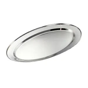 Buckingham Stainless Steel Oval Platter Serving Tray , 55 cm