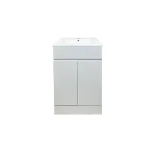 500mm Atlantic Bathroom Waterproof Vanity Unit & Ceramic Basin - White