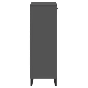 Berkfield Shoe Cabinet VIKEN Anthracite Grey Engineered Wood