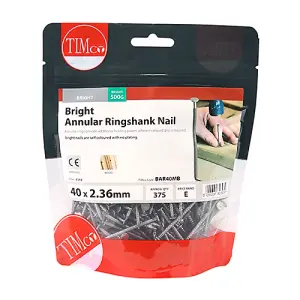 TIMCO Annular Ringshank Nails Bright - 40 x 2.36