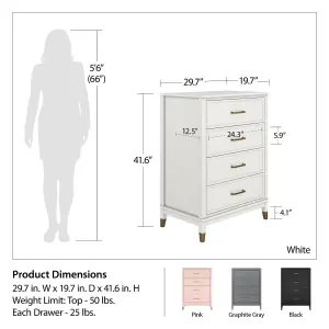 Westerleigh 4 DRW Dresser Graphite Grey