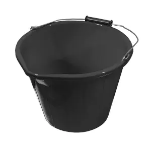 5x Plastic Builders Bucket With Handle Large 3 Gallon Mixing Car Cleaning Bucket