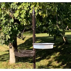 Bird Feeding Station with Mealworm Tray and Water Dish