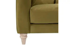 Covent 2 Seater Sofa With Scatter Back Cushions, Olive Green Velvet