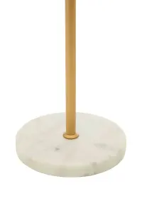 Interiors by Premier Revive Gold Finish Metal Floor Lamp with White Marble Base