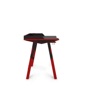 Fuego Gaming Desk in Black / Red