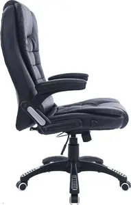 Executive High Back Reclining Black PU Leather Office Chair, Extra Padded Ergonomic Luxury Managers Computer Home Office Desk Chair, MO17, Cherry Tree