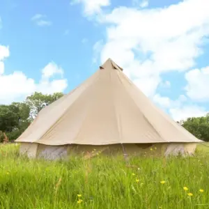 Latourreg Waterproof Sunscreen Family Tent Outdoor Exquisite Camping 5M Cotton Breathable Mongolia Camping Bell Tent Yurt Tent