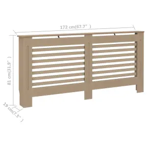 Berkfield Radiator Cover 172x19x81 cm MDF