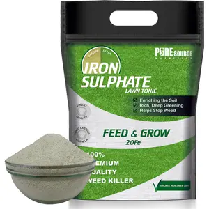 Iron Sulphate 2kg / 2000g Makes Grass Greener, Hardens Turf and Prevents Lawn Disease Makes upto 2000L & Covers upto 2000m2 by PSN