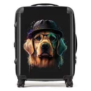 Golden Retriever Dog Splashart Suitcase - Large