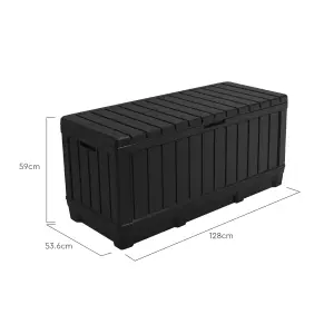 Keter Kentwood Graphite 350L Garden storage box 4x2 ft 590mm 1280mm