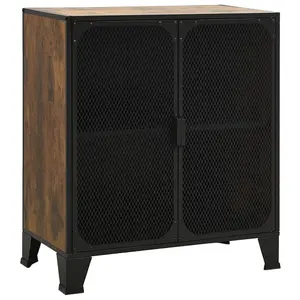 Berkfield Storage Cabinet Rustic Brown 72x36x82 cm Metal and MDF