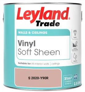 Leyland Trade Vinyl Soft Sheen Walls & Ceilings Emulsion Paint (S 2020-Y90R) - 2.5L