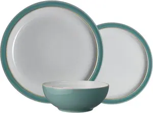 Denby Elements 12 Piece Dinnerware Set, Service For 4 Denby Colour: Fern Green