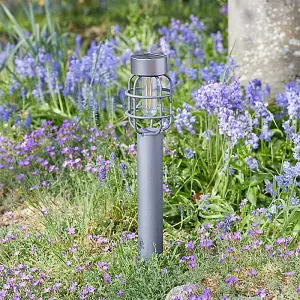 2 x Smart Garden Anglia 365 Cage Solar Stake Bollard Post Lights