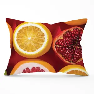 Citrus And Pomegranate Cushions 33cm x 48cm