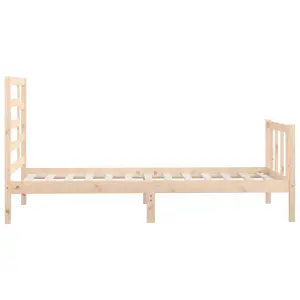 Berkfield Bed Frame Solid Wood Pine 90x200 cm