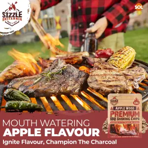 Apple Wood Chunks 150g - Wood Chips for Smoking Food,  Smoking Wood Chunks, Apple BBQ Wood Chunks,  BBQ Smoker Wood Chips, Applewo